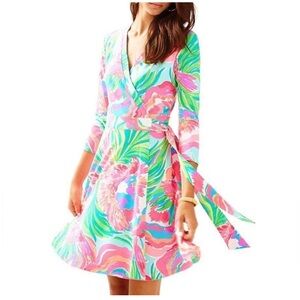 Lilly Pulitzer Emilia Wrap Dress in Paradise Lost XXS